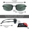 proSPORT BIFOCAL Reader Wrap Around Sport Sunglasses +1.50 Smoke & Yellow Lens Black Frame Men Women view 2