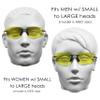 proSPORT BIFOCAL Reader Wrap Around Sport Sunglasses +1.50 Smoke & Yellow Lens Black Frame Men Women view 3