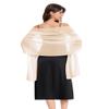 Baoqiya Women's Shawls and Wraps for Evening Dress Chiffon Shawl Soft Elegant Silky Pashmina Wedding Bridal Scarf(Champagne, 79"19") view 1