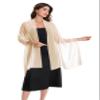 Baoqiya Women's Shawls and Wraps for Evening Dress Chiffon Shawl Soft Elegant Silky Pashmina Wedding Bridal Scarf(Champagne, 79"19") view 4