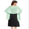 Baoqiya Women's Shawls and Wraps for Evening Dress Chiffon Shawl Soft Elegant Silky Pashmina Wedding Bridal Scarf(Mint, 79"19") view 1