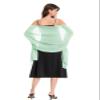 Baoqiya Women's Shawls and Wraps for Evening Dress Chiffon Shawl Soft Elegant Silky Pashmina Wedding Bridal Scarf(Mint, 79"19") view 3