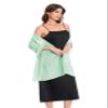 Baoqiya Women's Shawls and Wraps for Evening Dress Chiffon Shawl Soft Elegant Silky Pashmina Wedding Bridal Scarf(Mint, 79"19") view 4