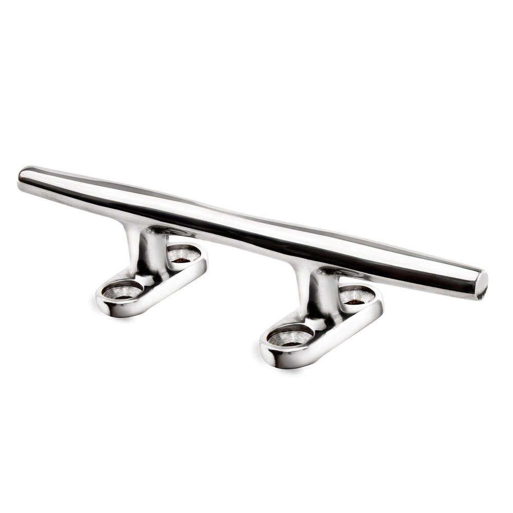 RecPro Stainless Steel 6" Dock Cleat | Marine Hardware | Boat Cleat | 4 Hole Herreshoff (50pk)