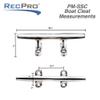 RecPro Stainless Steel 6" Dock Cleat | Marine Hardware | Boat Cleat | 4 Hole Herreshoff (50pk) view 4