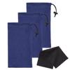 Mamlyn Set of 3 Microfiber Soft Sunglasses Pouches, With Drawstring Closure view 1