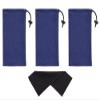 Mamlyn Set of 3 Microfiber Soft Sunglasses Pouches, With Drawstring Closure view 2