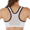 Valmont Women's Color Block Zip Front Sports Bra, 1611B, White/Black, 36 D/E view 2