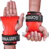 Cobra Grips PRO Weight Lifting Gloves Heavy Duty Straps Alternative Power Lifting Hooks Best for Deadlifts Adjustable Neoprene Padded Wrist Wraps Support Bodybuilding (PRO Red Rubber) view 2