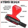 Cobra Grips PRO Weight Lifting Gloves Heavy Duty Straps Alternative Power Lifting Hooks Best for Deadlifts Adjustable Neoprene Padded Wrist Wraps Support Bodybuilding (PRO Red Rubber) view 3