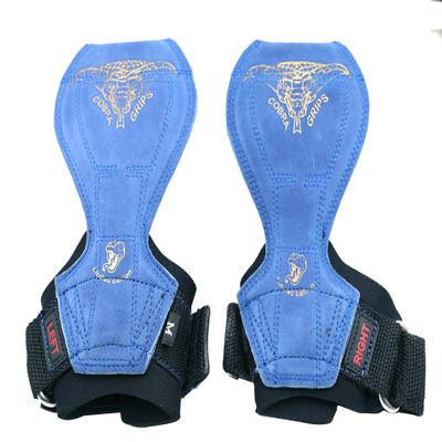 2018 Cobra Grips Flex Model Weight Lifting Gloves Heavy Duty Straps Alternative Power Lifting Hooks Best for Deadlifts with Padded Wrist Wrap Support Bodybuilding (Medium, Blue Rubber)