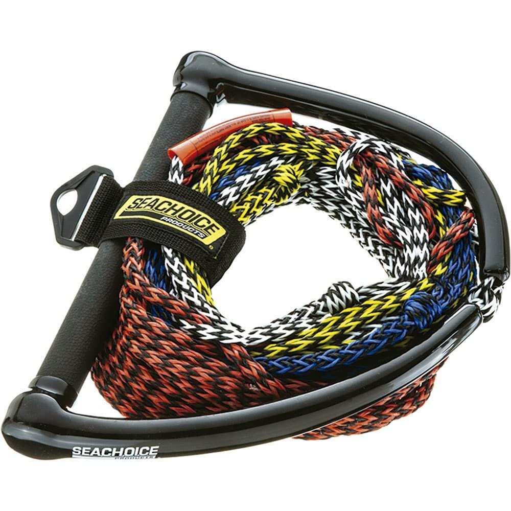 Seachoice 4-Section Water Ski Rope, 75 Ft. Long, 12 in. Handle w/Rubber Grip