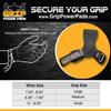 Lifting Grips PRO Weight Gloves Best Heavy Duty Straps Alternative to Power Hooks Deadlifts Adjustable Neoprene Padded Wrist Wrap (Brown Rubber, Large 7.50"-8.50" Wrist Size) view 2