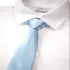 Spring Notion Boys' Solid Color Microfiber Zipper Tie Medium Light Blue view 2