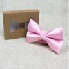Spring Notion Men's Solid Color Satin Microfiber Bow Tie Light Pink view 4