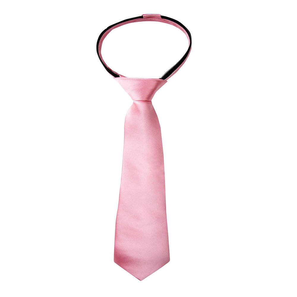 Spring Notion Boys' Solid Color Microfiber Zipper Tie Small Dusty Rose