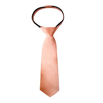 Spring Notion Boys' Solid Color Microfiber Zipper Tie Medium Peach