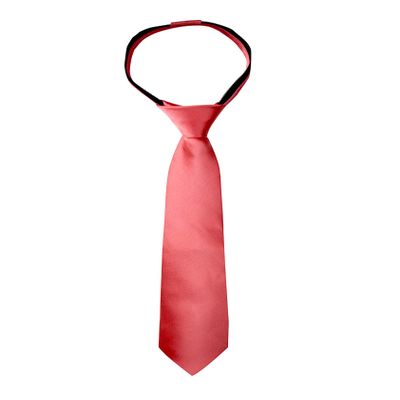 Spring Notion Boys' Solid Color Microfiber Zipper Tie Small Melon