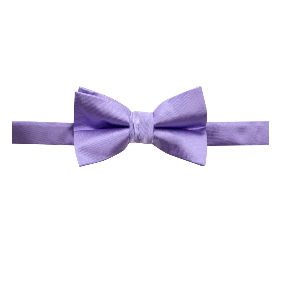 Spring Notion Men's Solid Color Satin Microfiber Bow Tie Dusty Lavender