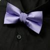 Spring Notion Men's Solid Color Satin Microfiber Bow Tie Dusty Lavender view 3