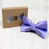 Spring Notion Men's Solid Color Satin Microfiber Bow Tie Dusty Lavender view 4