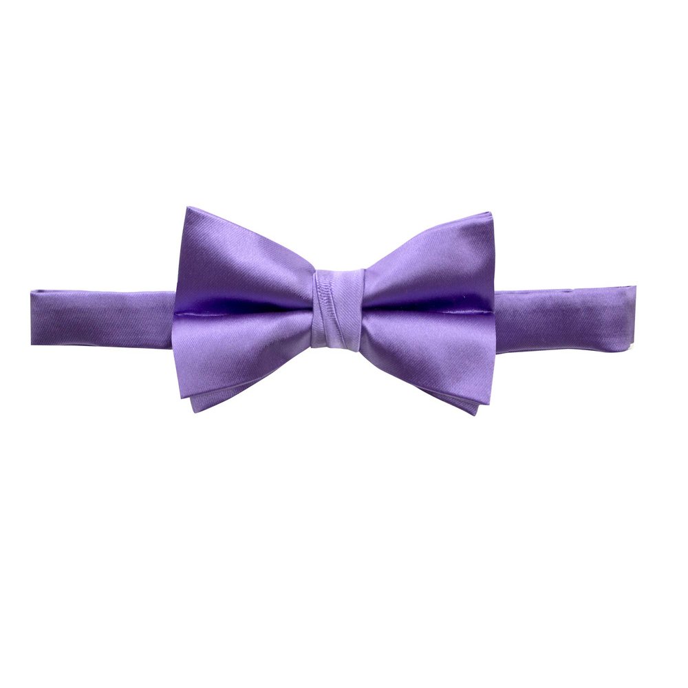 Spring Notion Men's Solid Color Satin Microfiber Bow Tie Wisteria