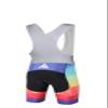 Uriah Men's Cycling Bib Shorts White 3D Coolmax Gel Padded Triangle Blocks Size S(CN) view 2