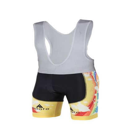 Uriah Men's Cycling Bib Shorts White 3D Coolmax Gel Padded Rainbow City Size 5XL(CN)