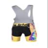 Uriah Men's Cycling Bib Shorts White 3D Coolmax Gel Padded Rainbow City Size 5XL(CN) view 2
