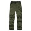 JOMLUN Boys Hiking Pants Kids Cargo Outdoor Casual Camping Pants Convertible Zip Off Quick Dry Trousers Army Green view 3