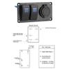 2 Gang Switch Panel with 3.1A Dual USB Power Adapter for Car RV Marine Boat 12V-24V Boat/Yacht Series Supplies view 3