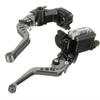 CoCocina 7/8inch 22mm CNC Universal Motorcycle Brake Clutch Master Cylinder Lever Reservoir - Grey view 1