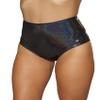 Roma Costume Women's 1Pc Shimmer High Waisted Shorts, Purple, Medium/Large view 3