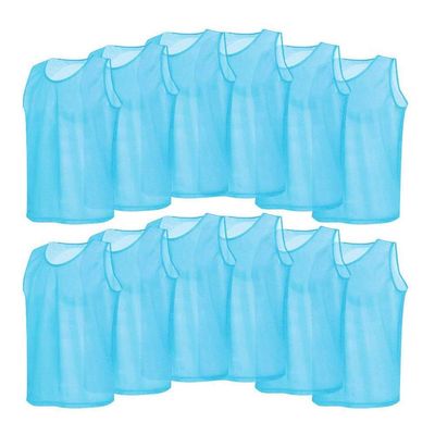 Thur amo 12Pack Adult Training Vests Scrimmage Jersey Bibs Pinnies (Blue)