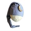 AMOS and SAWYER Knotted Sleeping Hat, Photography Prop (Newborn, Slate Blue - Moon Button) view 1