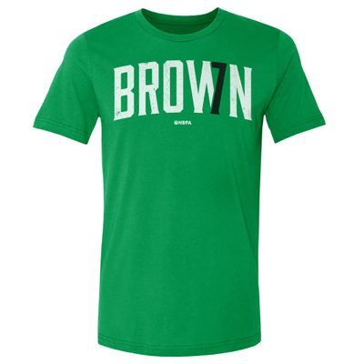 500 LEVEL Jaylen Brown Shirt (Cotton, XX-Large, Kelly Green) - Jaylen Brown Name Number W WHT