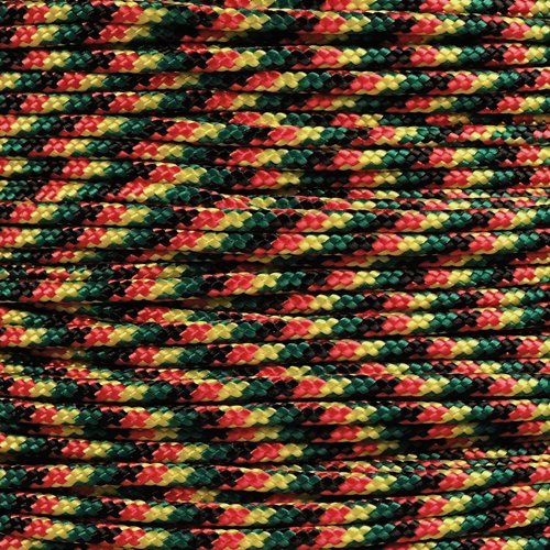 West Coast Paracord 425 Paracord (3mm) - Made of 100 Percent Nylon - for Tactical, Crafting, Survival, General Use (Jamaican, 100 Feet)
