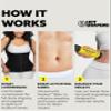 HOT SHAPERS Womens Cami Hot Waist Cincher - Compression & Sweat-Enhancing trainer for Waist Slimming & Tummy Control Black view 4