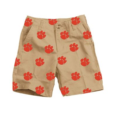 Wes & Willy Clemson Tigers Boy's Embroidered Twill Short As Shown