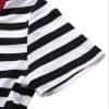 BI.TENCON Women's Striped Round Neck Short Sleeve Vintage Flared Red Casual Dress Midi Length 2XL view 4