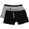 Calvin Klein Kids Boys' Modern Cotton Boxer Brief Underwear 2-Pack, Heather Grey/Black, Medium view 2