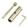 RADECKAL Compact Pocket Skate Tool- T Tool All in One Skate Tool for Skateboards, Longboards, Mini Skateboards, and Cruisers- Collapses to a Compact Size to Fit in Your Pocket (Gold) view 2