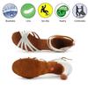MSMAX Women Latin Dancing Shoes High Heel White Character Ballroom Dance Shoe for Women 7.5 M US Women view 4