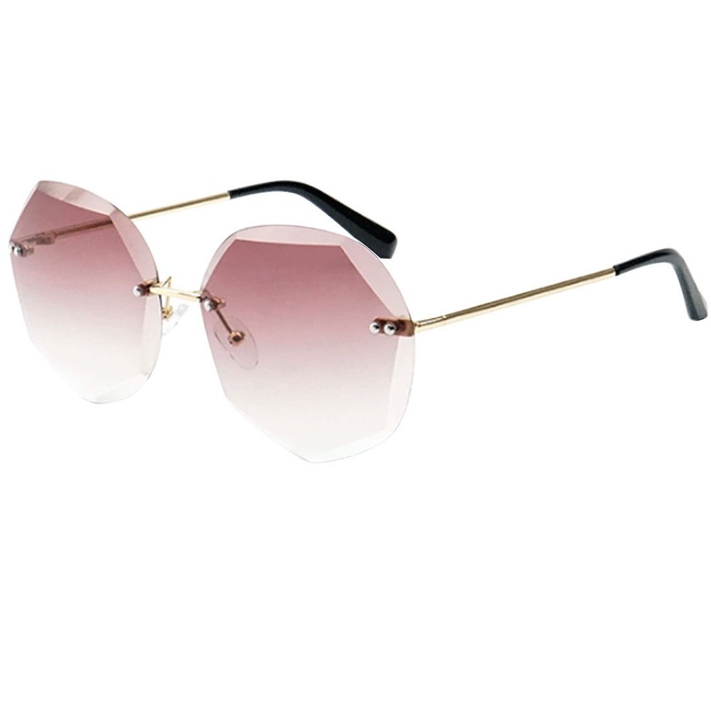 LerBen Women's UV400 Sunglasses Fashion Gradient Color Oversized Eyewear