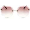 LerBen Women's UV400 Sunglasses Fashion Gradient Color Oversized Eyewear view 2