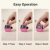 SPHTOEO Hand Tally Counter, Pink, 4 Digit Mechanical Clicker view 4
