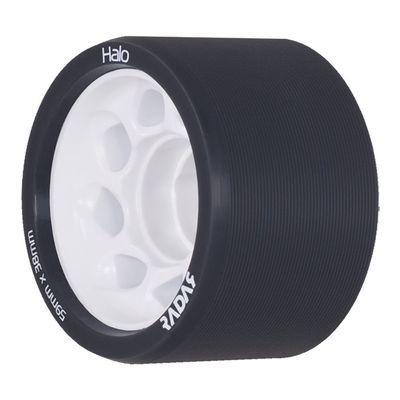 Riedell Radar Wheels Halo Roller Skate Wheels - 4 Pack of 38mm x 59mm | White / 99A