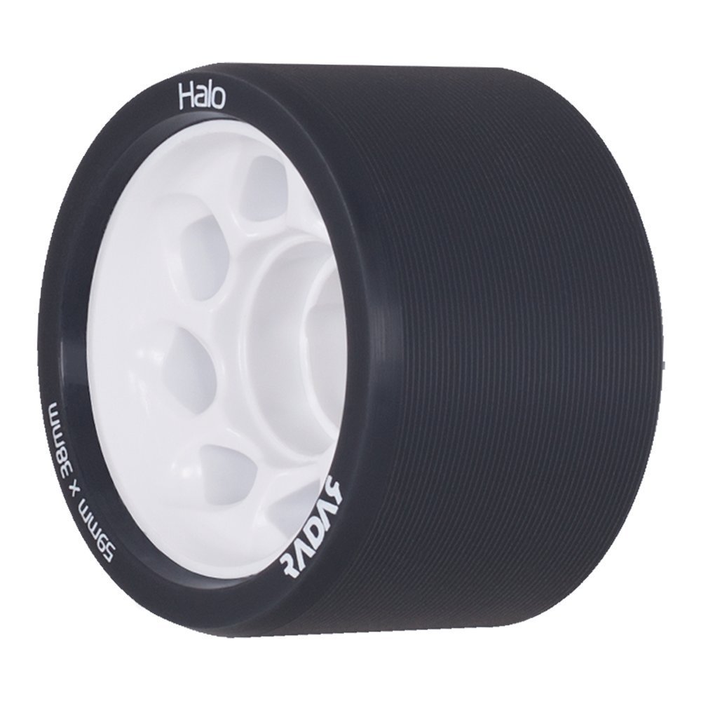 Riedell Radar Wheels Halo Roller Skate Wheels - 4 Pack of 38mm x 59mm | White / 99A