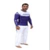 Vulkan Fight Company Brazilian Jiu Jitsu, Mens BJJ Power Competition Long-Sleeve Rashguard for Martial Arts Sports, Purple, Size XL view 2