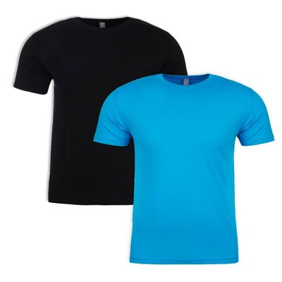 Next Level N6210 T-Shirt, Black + Turquoise (2 Pack), XX-Large